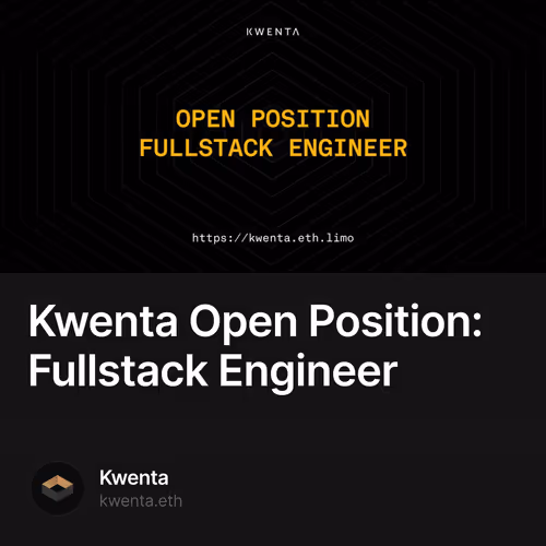 Kwenta Open Position: Fullstack Engineer