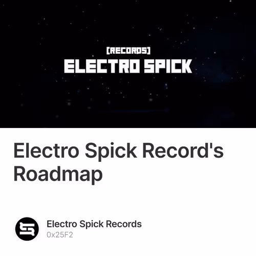 Electro Spick Record's Roadmap