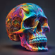 psychedelic skull