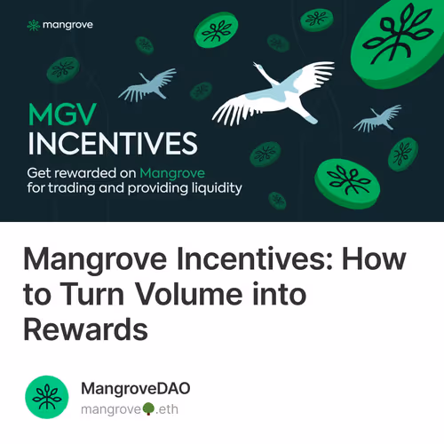 Mangrove Incentives: How to Turn Volume into Rewards