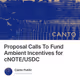 Proposal Calls To Fund Ambient Incentives for cNOTE/USDC