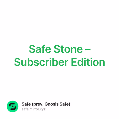 Safe Stone – Subscriber Edition