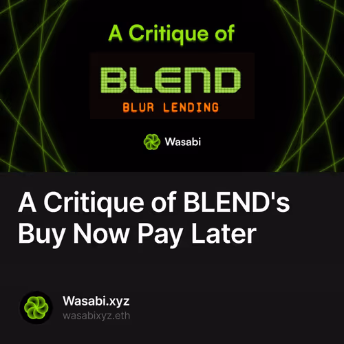 A Critique of BLEND's Buy Now Pay Later