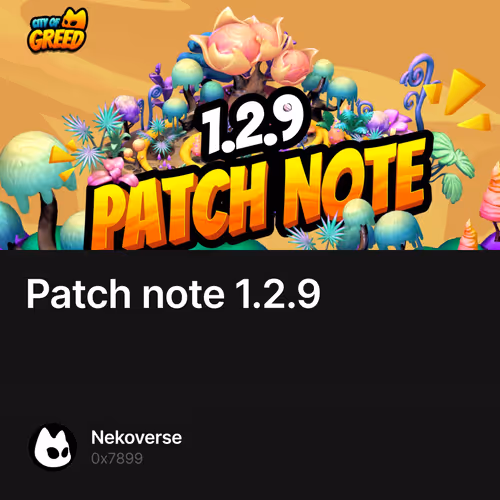 Patch note 1.2.9