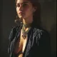 Girl with a beautiful neckline