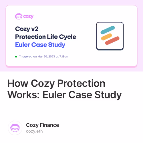 How Cozy Protection Works: Euler Case Study