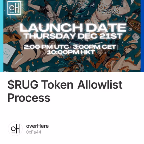 $RUG Token Allowlist Process
