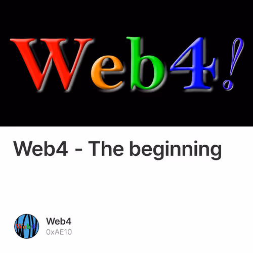 Web4 - The beginning