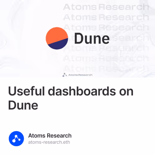 Useful dashboards on Dune