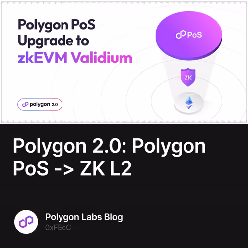 Polygon 2.0: Polygon PoS -> ZK L2