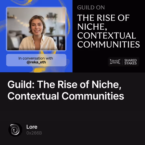 Guild: The Rise of Niche, Contextual Communities