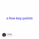 a few key points