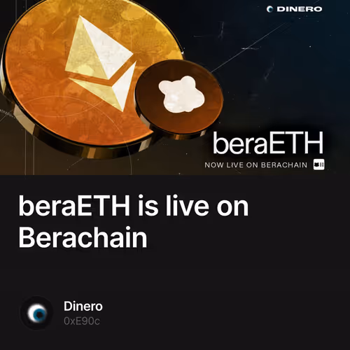 beraETH is live on Berachain