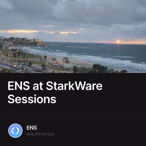 ENS at StarkWare Sessions