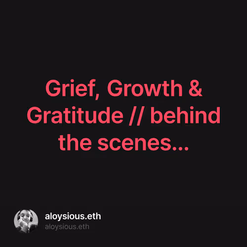 Grief, Growth & Gratitude // behind the scenes...