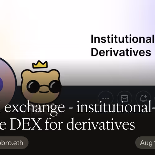 D8X exchange - institutional-grade DEX for derivatives