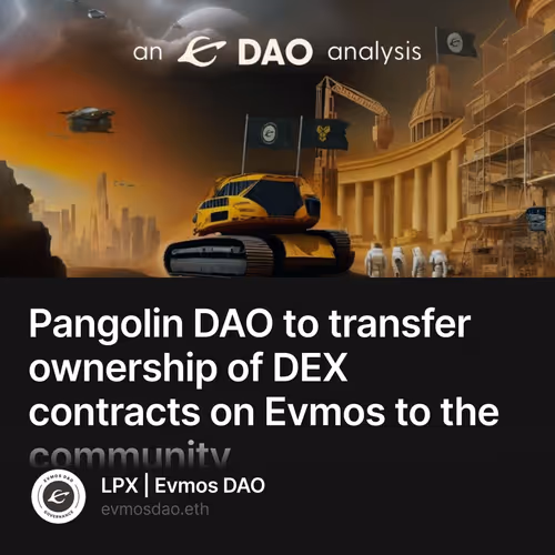 Pangolin DAO to transfer ownership of DEX contracts on Evmos to the community