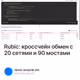 Rubic: кроссчейн обмен с 20 сетями и 90 мостами