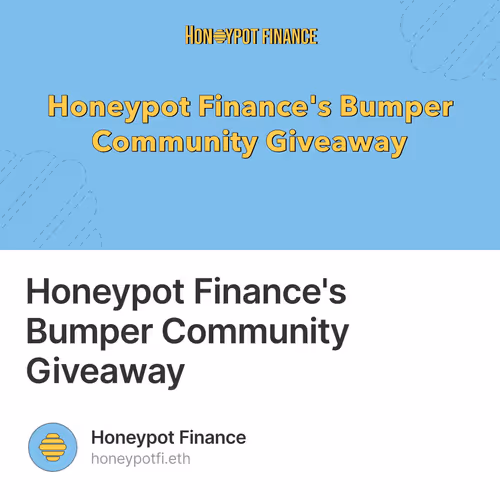 Honeypot Finance's Bumper Community Giveaway