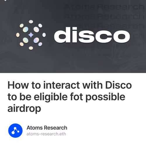 How to interact with Disco to be eligible fot possible airdrop