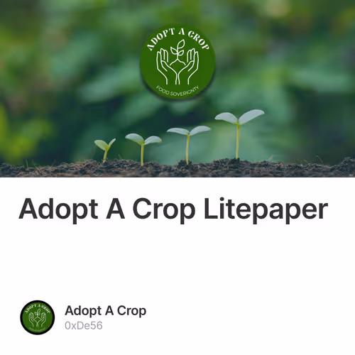 Adopt A Crop Litepaper