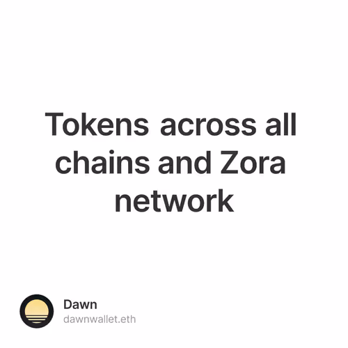 Tokens across all chains and Zora network