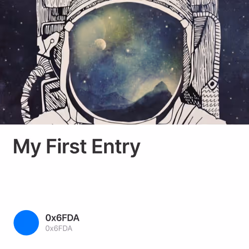 My First Entry