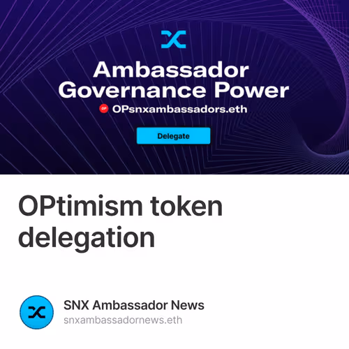 OPtimism token delegation