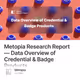 Metopia Research Report — Data Overview of Credential & Badge Products
