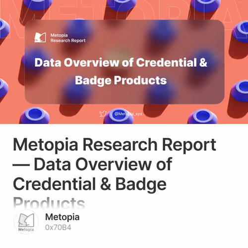 Metopia Research Report — Data Overview of Credential & Badge Products