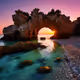grotto on the beach