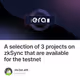 A selection of 3 projects on zkSync that are available for the testnet