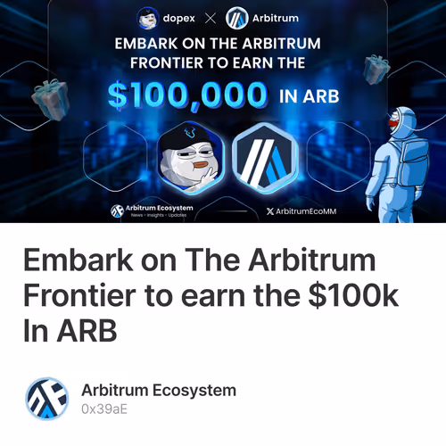Embark on The Arbitrum Frontier to earn the $100k In ARB