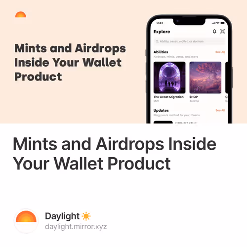 Mints and Airdrops Inside Your Wallet Product