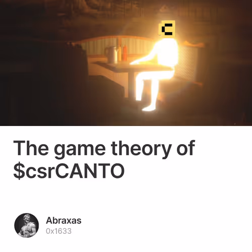 The game theory of $csrCANTO