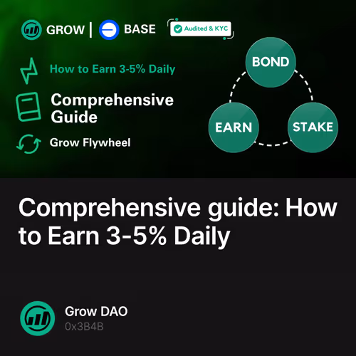 Comprehensive guide: How to Earn 3-5% Daily