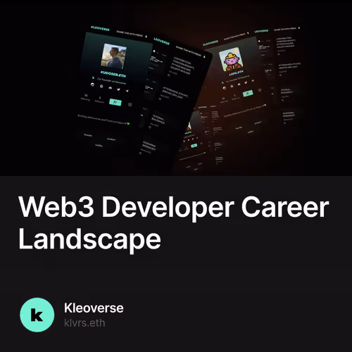 Web3 Developer Career Landscape