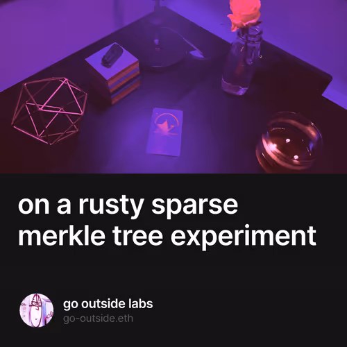 on a rusty sparse merkle tree experiment