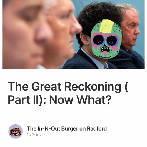 The Great Reckoning (Part II): Now What?