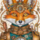Steampunk Clock Fox