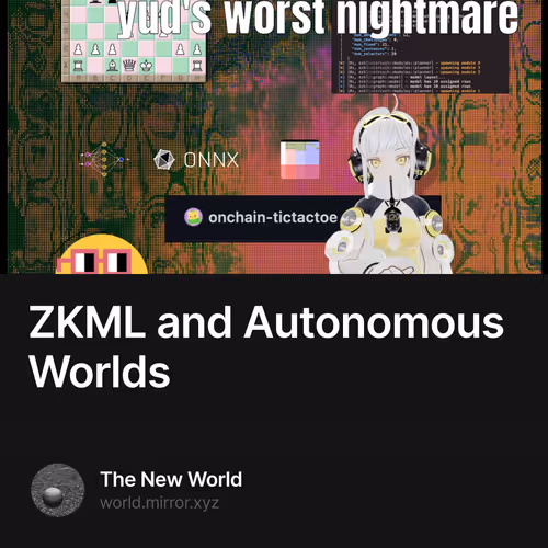 ZKML and Autonomous Worlds