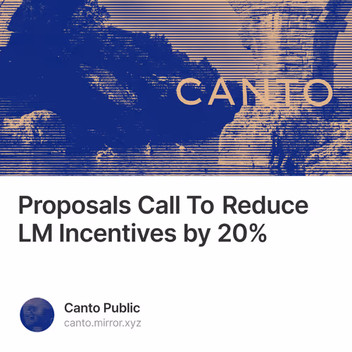 Proposals Call To Reduce LM Incentives by 20%