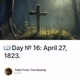 📖 Day № 16: April 27, 1823.