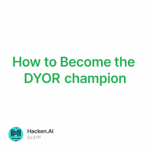 How to Become the DYOR champion