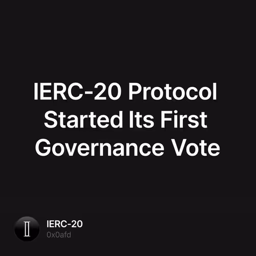 IERC-20 Protocol Started Its First Governance Vote