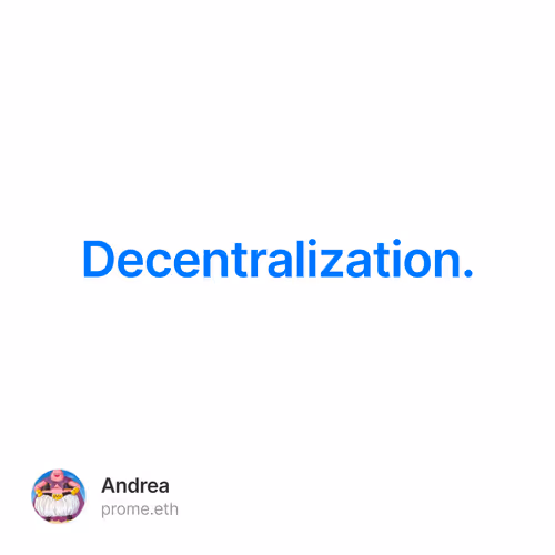 Decentralization.