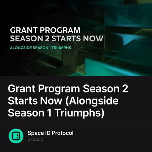 Grant Program Season 2 Starts Now (Alongside Season 1 Triumphs)