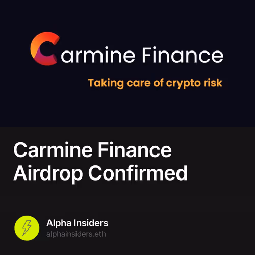 Carmine Finance Airdrop Confirmed