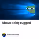 About being rugged
