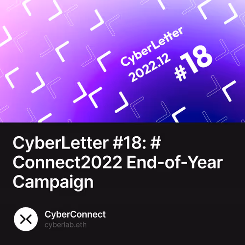 CyberLetter #18: #Connect2022 End-of-Year Campaign